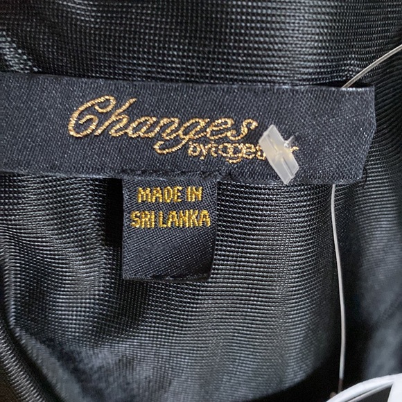 CHANGES BY TOGETHER UK BLACK EMBELLISHED NECK DRESS EVEING FORMAL SLIMMING 26 - Picture 11 of 14